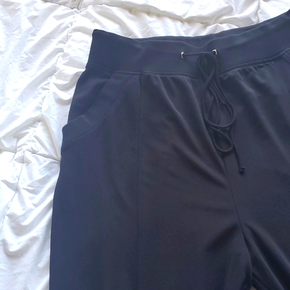 Gabrielle Union for New York & Co. Black drawstring Harem Pants w/ POCKETS sz L - Picture 2 of 8